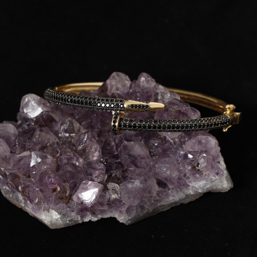 Pulsera de Oro 18k estilo Cartier Juste Un Clou con piedras preciosas